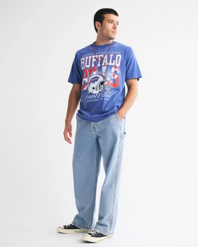 Abercrombie & Fitch Buffalo Bills Vintage-inspired Graphic Tee In Blue
