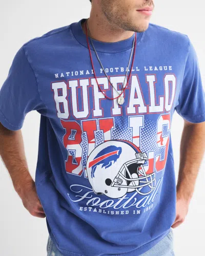 Abercrombie & Fitch Buffalo Bills Vintage-inspired Graphic Tee In Blue