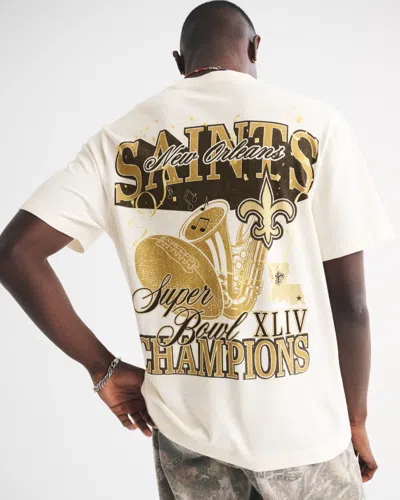 Abercrombie & Fitch New Orleans Saints Graphic Tee In Neutral
