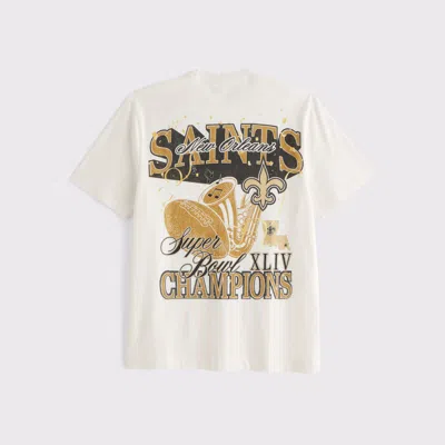 Abercrombie & Fitch New Orleans Saints Graphic Tee In Neutral