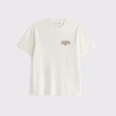 Abercrombie & Fitch New Orleans Saints Graphic Tee In Neutral