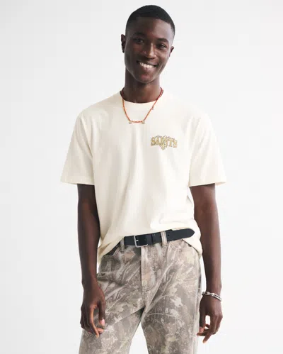 Abercrombie & Fitch New Orleans Saints Graphic Tee In Neutral
