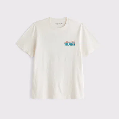 Abercrombie & Fitch Miami Dolphins Graphic Tee In White