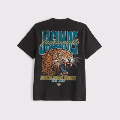 Abercrombie & Fitch Jacksonville Jaguars Graphic Tee In Black