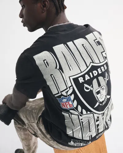 Abercrombie & Fitch Las Vegas Raiders Graphic Tee In Black