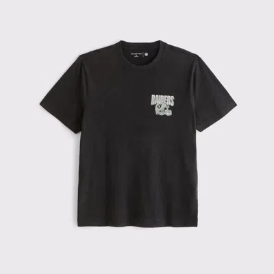 Abercrombie & Fitch Las Vegas Raiders Graphic Tee In Black