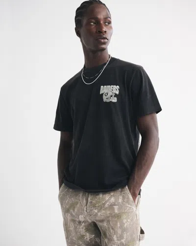 Abercrombie & Fitch Las Vegas Raiders Graphic Tee In Black