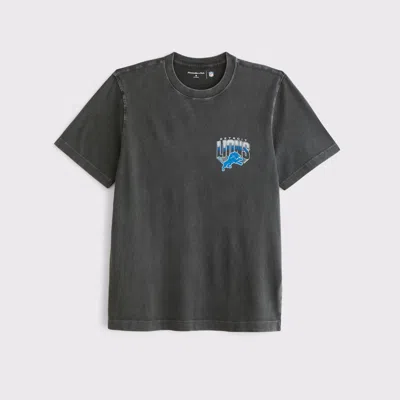 Abercrombie & Fitch Detroit Lions Graphic Tee In Gray