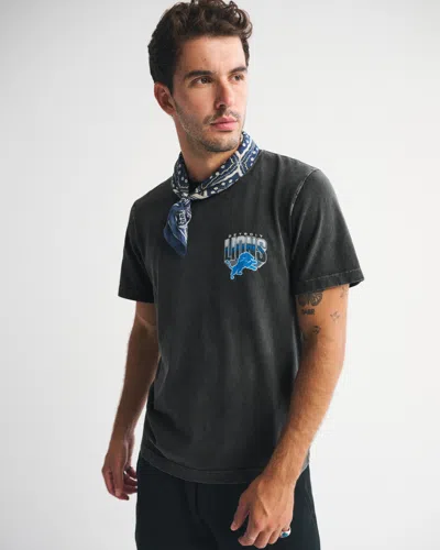 Abercrombie & Fitch Detroit Lions Graphic Tee In Gray