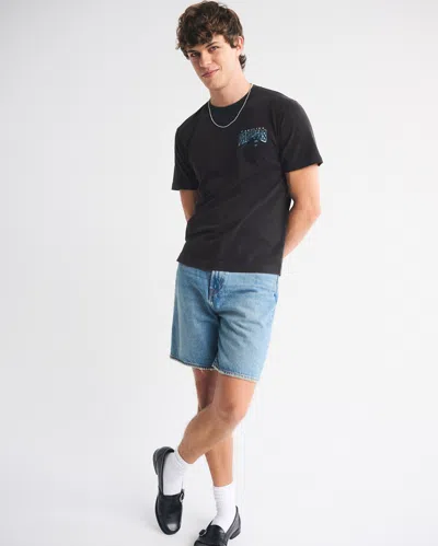 Abercrombie & Fitch Carolina Panthers Graphic Tee In Blue