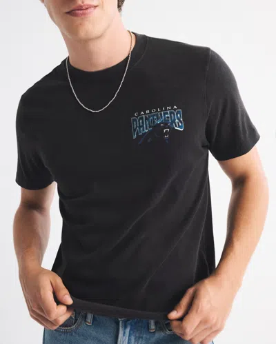 Abercrombie & Fitch Carolina Panthers Graphic Tee In Blue
