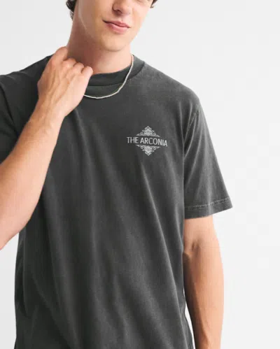 Abercrombie & Fitch Only Murders In The Building Vintage-inspired Graphic Tee In Gray