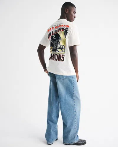 Abercrombie & Fitch Atlanta Falcons Graphic Tee In White
