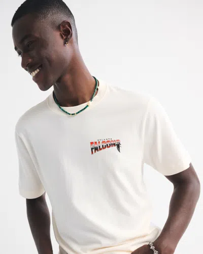 Abercrombie & Fitch Atlanta Falcons Graphic Tee In White