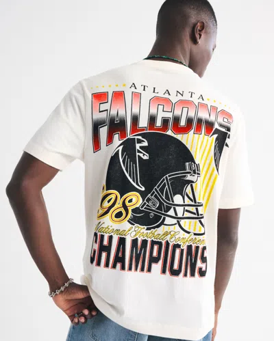 Abercrombie & Fitch Atlanta Falcons Graphic Tee In White