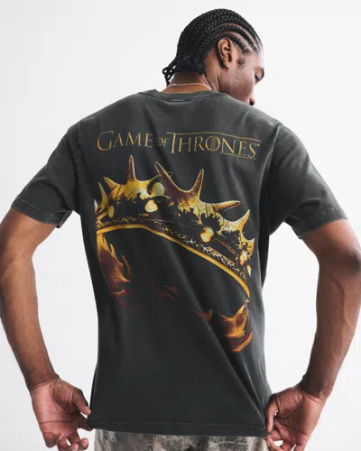 Abercrombie & Fitch Game Of Thrones Vintage-inspired Graphic Tee In Black