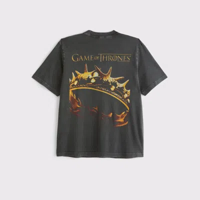 Abercrombie & Fitch Game Of Thrones Vintage-inspired Graphic Tee In Black