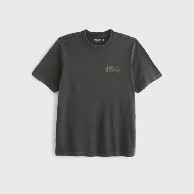 Abercrombie & Fitch Game Of Thrones Vintage-inspired Graphic Tee In Black