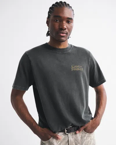 Abercrombie & Fitch Game Of Thrones Vintage-inspired Graphic Tee In Black