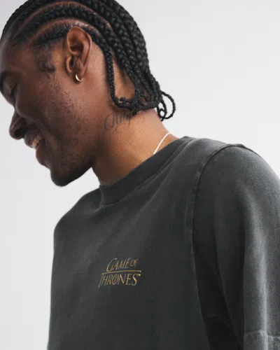 Abercrombie & Fitch Game Of Thrones Vintage-inspired Graphic Tee In Black