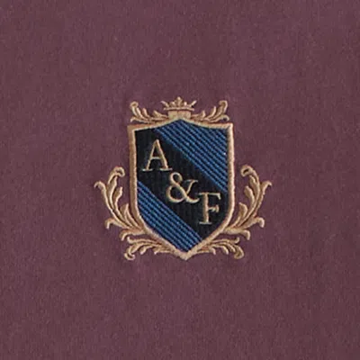 Abercrombie & Fitch Premium Heavyweight 2.0 Crest Logo Tee In Purple