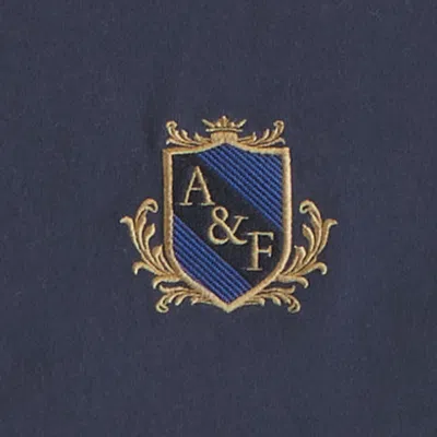 Abercrombie & Fitch Premium Heavyweight 2.0 Crest Logo Tee In Blue