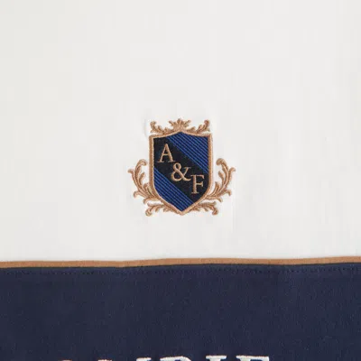 Abercrombie & Fitch Premium Heavyweight 2.0 Crest Logo Tee In White