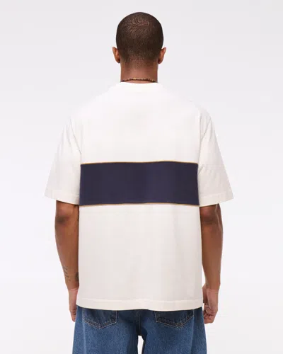 Abercrombie & Fitch Premium Heavyweight 2.0 Crest Logo Tee In White