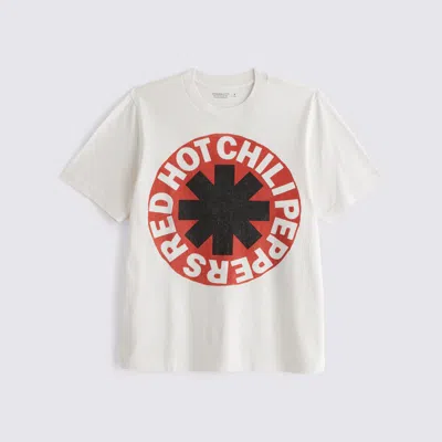 Abercrombie & Fitch Red Hot Chili Peppers Vintage-inspired Graphic Tee In White