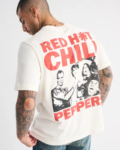 Abercrombie & Fitch Red Hot Chili Peppers Vintage-inspired Graphic Tee In White