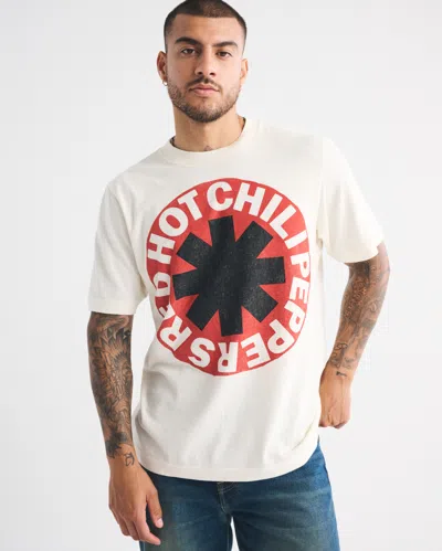 Abercrombie & Fitch Red Hot Chili Peppers Vintage-inspired Graphic Tee In White