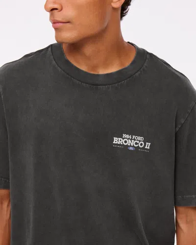 Abercrombie & Fitch Vintage-inspired Bronco Graphic Tee In Black