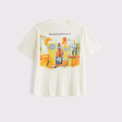 Abercrombie & Fitch Blue Moon Vintage-inspired Graphic Tee In White