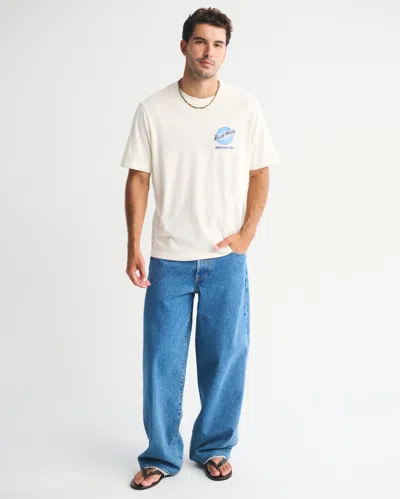 Abercrombie & Fitch Blue Moon Vintage-inspired Graphic Tee In White