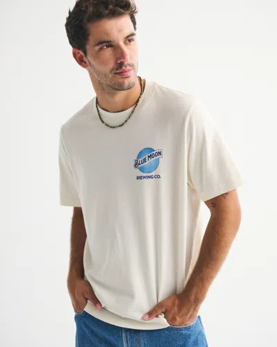 Abercrombie & Fitch Blue Moon Vintage-inspired Graphic Tee In White