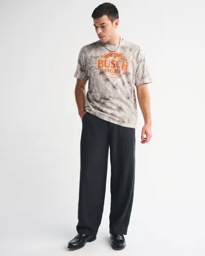 Abercrombie & Fitch Busch Light Vintage-inspired Graphic Tee In Gray