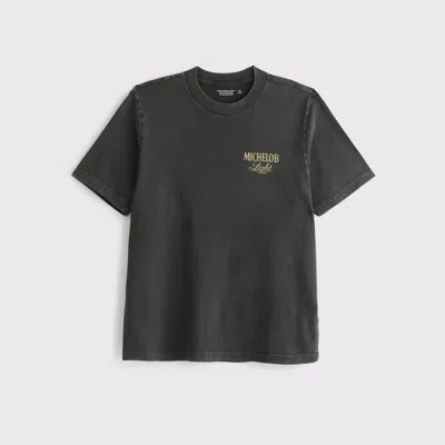 Abercrombie & Fitch Michelob Ultra Vintage-inspired Graphic Tee In Black