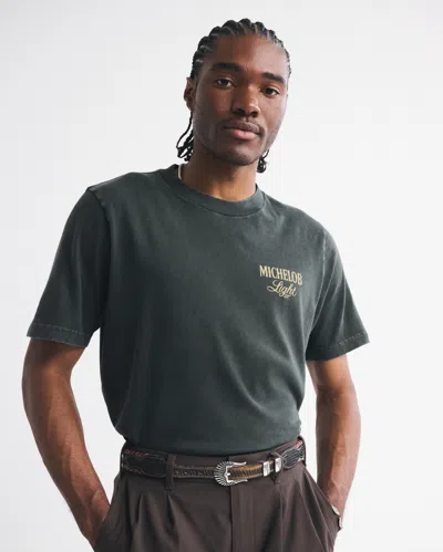 Abercrombie & Fitch Michelob Ultra Vintage-inspired Graphic Tee In Black