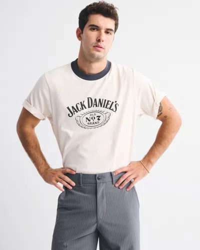 Abercrombie & Fitch Jack Daniel's Vintage-inspired Graphic Tee In White