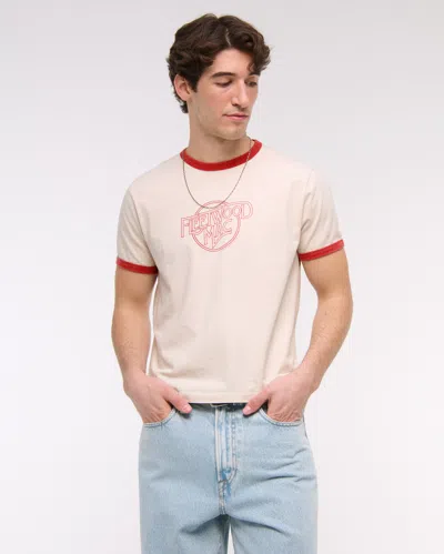 Abercrombie & Fitch Fleetwood Mac Shrunken Graphic Tee In Red