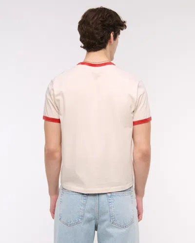 Abercrombie & Fitch Fleetwood Mac Shrunken Graphic Tee In Red