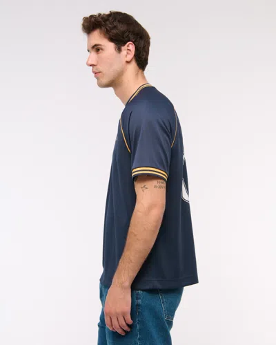 Abercrombie & Fitch Guinness Soccer-inspired Graphic Tee In Blue