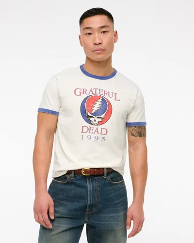 Abercrombie & Fitch Grateful Dead Shrunken Graphic Tee In White