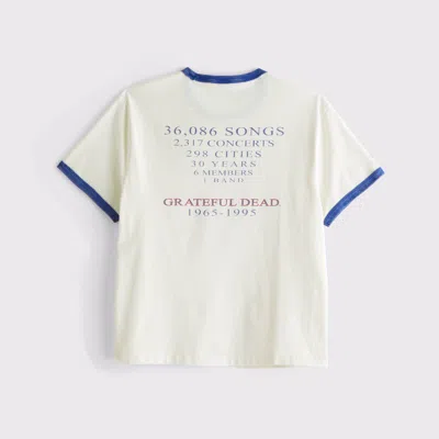 Abercrombie & Fitch Grateful Dead Shrunken Graphic Tee In White