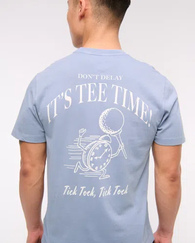 Abercrombie & Fitch Golf Graphic Tee In Blue