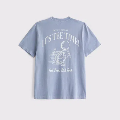 Abercrombie & Fitch Golf Graphic Tee In Blue