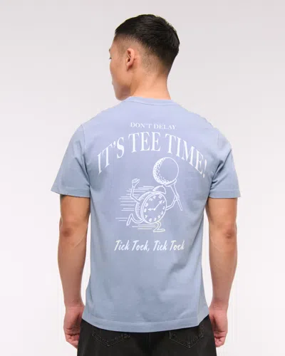 Abercrombie & Fitch Golf Graphic Tee In Blue
