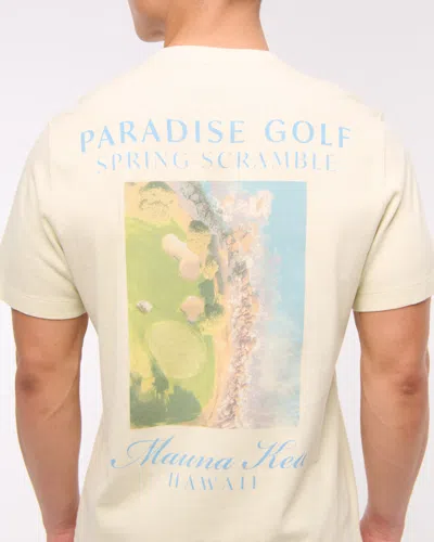 Abercrombie & Fitch Golf Graphic Tee In Neutral