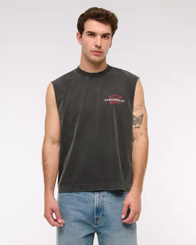Abercrombie & Fitch Premium Heavyweight Chevrolet Tank In Black