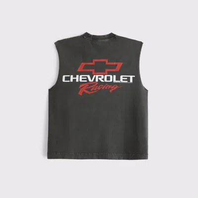 Abercrombie & Fitch Premium Heavyweight Chevrolet Tank In Black